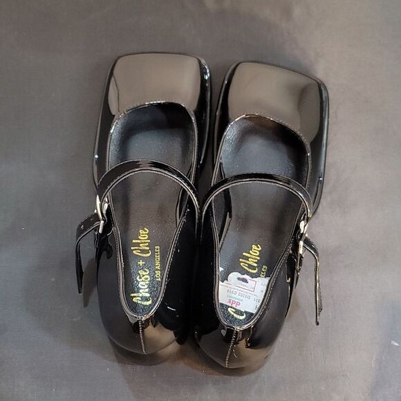 BRAND NEW CHLOE+CHASE SQUARE TOE MARY JANE LOW BLOCK HEEL SHOE G1 - Picture 5 of 15